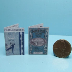 Dollhouse Miniature Printed Sheet Music Pamphlet Set of 2 TIN0907 - Picture 1 of 3