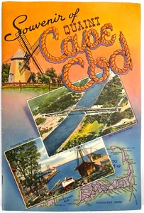 1940s SOUVENIR OF QUAINT CAPE COD vintage tourism book MASSACHUSETTS photographs - Picture 1 of 8