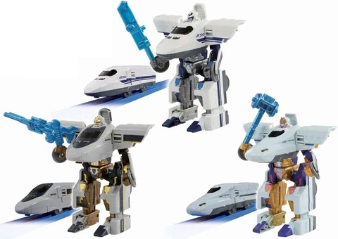 Shinkansen Deformation Robo SHINKALION DXS10 Trinity 3 Set Figure With Tracking Cover