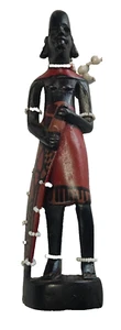 African Art - Maasai Warrior Hand Carved Wood Statue Sculpture 9'' A1 - Picture 1 of 6