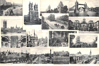 Set of 15 vintage postcards all England LONDON local motifs & architecture - Image 1 of 4