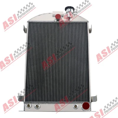 4 Rows Aluminum Radiator Fit 1933-35 Ford Model 40 1 Ton 1/2 Ton 3/4 Ton Pickup Foto 1 de 4