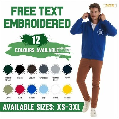 Sudadera con Capucha Personalizada Bordada Uneek Cremallera Pullover Sudadera con Capucha Foto 1 de 4