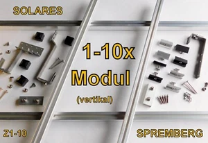 Substitute for 1-10x module in series / brick roof vertical mounting kit PV - Picture 1 of 30