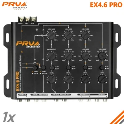 PRV 4 Way Electronic Crossover 4 Inputs and 6 Outputs 9 Volts RMS EX4.6 PRO - Image 1 of 3