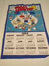 Vintage Tea Towel Koala Country 1989 Calendar