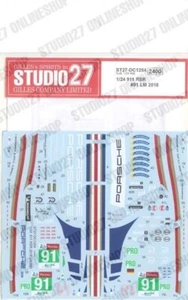 Studio27 Decal 1/24 Porsche 911 RSR #91 LM 2018 für NuNu Platz DC1254 - Bild 1 von 1