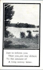 Nur um Ihnen mitzuteilen, dass Sie mein Schuldner sind Postkarte um 1910 - Bild 1 von 2