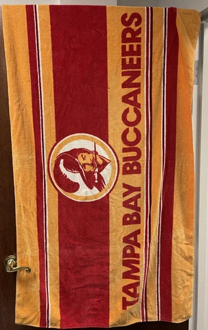 Rare Vintage Original Old Logo Tampa Bay Buccaneers Beach Towel 35" x 60" Cover