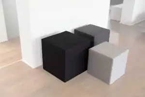 Akustik Sitzhocker Sitzwürfel Hocker Quader Wohnzimmer Büro mit Wollfilz Bezug - Bild 1 von 23