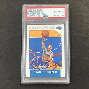 2015 Panini NBA Hoops #11 Evan Fournier Signed Card AUTO 10 PSA Slabbed - Picture 1 of 2