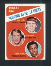 1971-72 Topps #147 Dan Issel/Rick Barry/John Brisker NM/NM+ Scoring Average Lead
