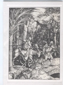 ALBRECHT DÜRER “ DIE FLUCTH NACH ÄGYPTEN” LA FUGA IN EGITTO HOLZSHNITT AUS DEM - Foto 1 di 1