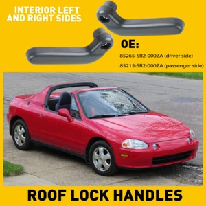 Top Roof Lock Handles Fit For 93 94 95 96 97 Honda Del-Sol Driver + Passenger 2x - Picture 1 of 8