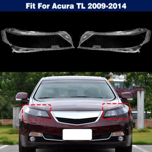 Pair Headlight Clear Lens Shell Housing Cover + Seal Glue For Acura TL 2009-2014 - Picture 1 of 12