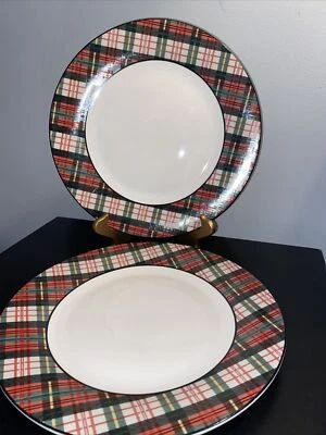 Home Essentials Nuevo Juego de Platos de Cena Colección Navidad a Cuadros (2) Foto 1 de 4