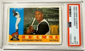 Retro 1998 Roberto Clemente Topps Trading Card PSA Graded 8, Historic Ballplayer - Picture 1 of 6