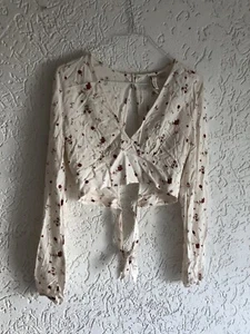 Bluse für Damen, Gr. 36, H&M, weiß - Bild 1 von 5