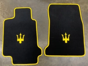 2007-20 Maserati Granturismo GranCabrio German Velour Custom 2pc Mats Made USA - Picture 1 of 13