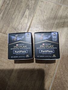 🐕Lot of 2 Boxes Purina Pro Plan Veterinary Supplement FortiFlora for Canine 🐾