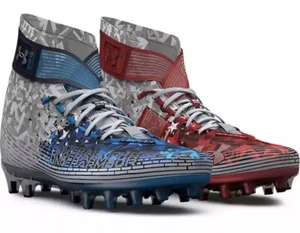 New Under Armour Highlight MC LE “USA” Football Cleats 3026340-100 Men’s Size 12 - Picture 1 of 5