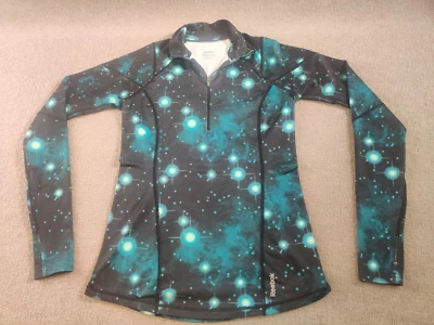 Reebok 1/4 Cremallera Gimnasio Activo Pull Over M Manga Larga Galaxia Estrellas Espaciales Cósmicas Foto 1 de 4