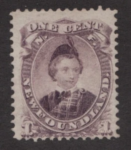 1871 Newfoundland Sc# 32 - 1¢ Violet, Edward VII as Prince of Wales, MH Cv$175 - Picture 1 of 1