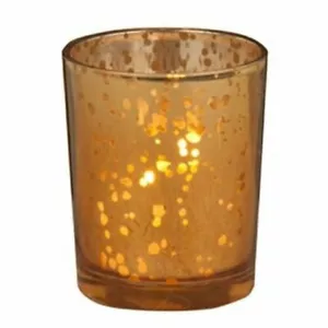 Biedermann & Sons Glass Votive Holder, Rustic Amber (HJ187AM) - Picture 1 of 2