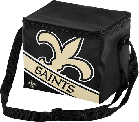 New Orleans Saints Insulated soft side Lunch Bag Sports Cooler Striped Logo NEW Cover