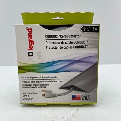 Protector de cable Legrand Corduct CDG-5 gris molde de alambre 5 pies/1,5 m sobre piso - NUEVO Foto 1 de 4