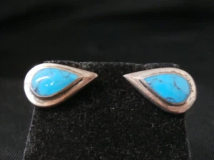 Vintage Sterling Silver Southwestern Turquoise Earring Set. Make Offer #457 - Picture 1 of 5