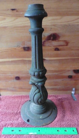1 Cast Iron Leg Foot 18" long Vintage Part Chair Table sink Antique salvage Lamp Cover