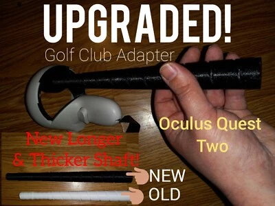SPENCER-3D UPGRADED! Golf Club Grip Adapter for Oculus 2 Controller Right or left Handed