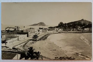 1940s MAZATLAN, SINALOA, MEXICO, OLAS ALTAS BEACH VIEW REAL PHOTO POSTCARD RPPC - Picture 1 of 3