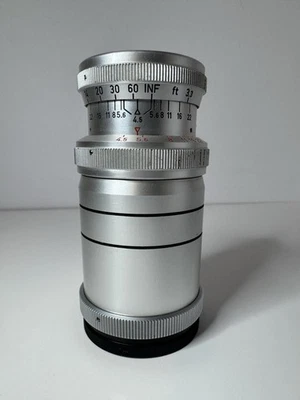 Lente Steinheil München Cassar 105 mm f/4,5 Alemania vintage plateada (245) Foto 1 de 4