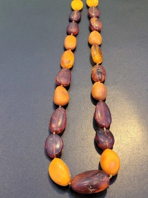 Bernstein Kette Mehrfarbig Baltic Amber Butterscotch Multicolor - Bild 1 von 4