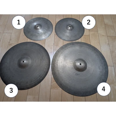 [Raro] Conjunto de 3 peças Avedis Zildjian dos anos 60 - Imagem 1 de 4