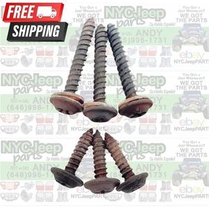 97-06 TJ Jeep Wrangler OEM Hood Cowl Panel SCREWS Set Mount Hardware 6pcs - Bild 1 von 8