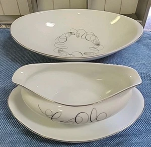 TEMPO by MEITO - Mashed POTATO Serving Bowl & GRAVY BOAT Sauce Dish - Japan - Picture 1 of 8