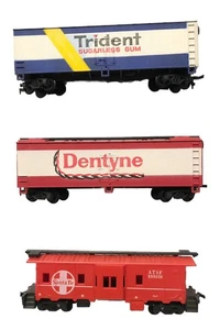 Trident - Dentyne Gum & Santa Fe Model Power HO Scale Vintage Train Cars - Picture 1 of 6