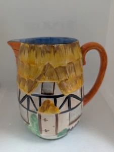Rare Hancock's Art Deco 'Ivory Ware' Thatched Cottage Jug c1930 6.5" Tall (S7) - Picture 1 of 7