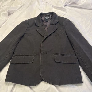 The Childrens Place EST 1989 Boys Dark Gray Blazer Jacket Sz 5 100% Cotton - Picture 1 of 11