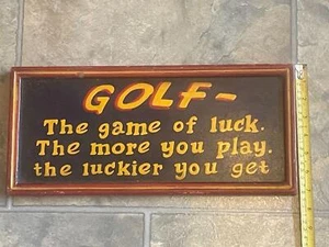 wooden Golf Vintage Retro Sign man cave would make agood xmas present gift - Picture 1 of 7