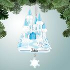 Blue Princess Castle - Personalized Christmas Ornament