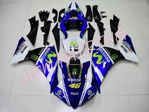 Blue White Black ABS Injection Mold Bodywork Fairing Kit Panel for YZF R1 12-14 - Picture 1 of 7