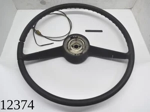 1952 1953 Willys Aerolark 18" Steering Wheel 2 Spoke Aero Lark Black 52 53 - Picture 1 of 19