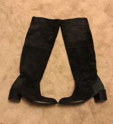 REPORT SIGNATURE Tall OTK JUSTEEN Black LEATHER SUEDE BOOTS Size 7M. EUC! -NICE! - Image 1 of 4