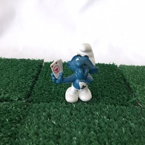 Smurfs Card Player Poker Smurf 20056 Rare Vintage 1978 Figure Toy Schleich - Picture 1 of 6