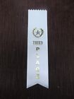 3rd Place Award Ribbons flat white lot of 7 star wreath