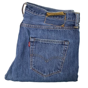 Vintage Levi's 501 Mid Blue Wash Straight Leg Button Fly Jeans Size W34 L32 - Picture 1 of 10